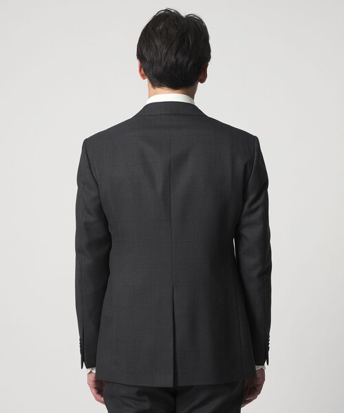 再値下げ UNITED ARROWS ブラック ビジネススーツ セット 山栄 ピンストライプ シングル 3ボタン スーツ REGULAR MODEL