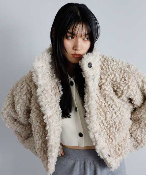 poodle boa 2way collar coat / プードルボア2WAYカラーコート