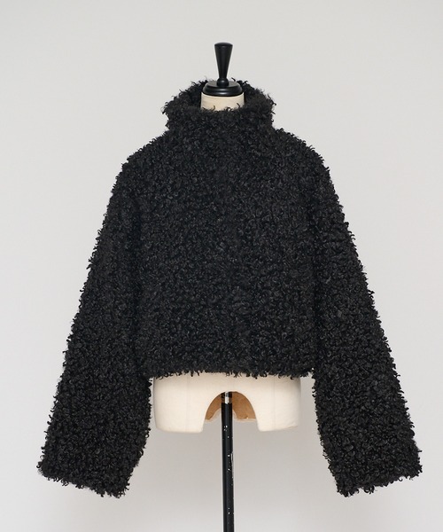 セール】poodle boa 2way collar coat / プードルボア2WAYカラーコート