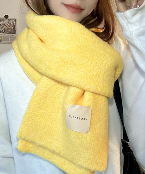 Miniministore(ミニミニストア)の「ニットマフラーカシミア風ネックウォーマー(マフラー・レディース・ワインレッド/ブルー/ダークグレー/イエロー/ミント/ブラウン/ピンク/ホワイト/ライトベージュ/ブラック/カーキ/グレー・FREE)」の13枚目の写真