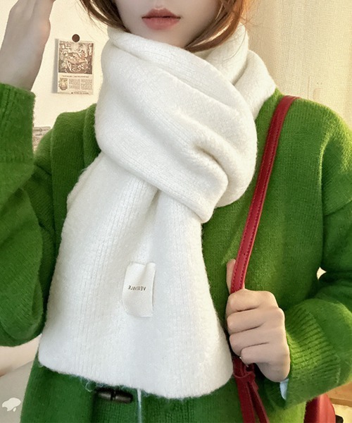 セール】ニットマフラーカシミア風ネックウォーマー（マフラー