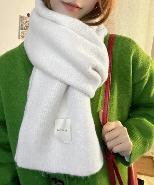 Miniministore(ミニミニストア)の「ニットマフラーカシミア風ネックウォーマー(マフラー・レディース・ワインレッド/ブルー/ダークグレー/イエロー/ミント/ブラウン/ピンク/ホワイト/ライトベージュ/ブラック/カーキ/グレー・FREE)」の18枚目の写真