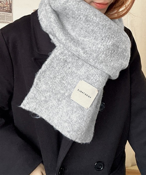 Miniministore(ミニミニストア)の「ニットマフラーカシミア風ネックウォーマー(マフラー・レディース・ワインレッド/ブルー/ダークグレー/イエロー/ミント/ブラウン/ピンク/ホワイト/ライトベージュ/ブラック/カーキ/グレー・FREE)」の20枚目の写真