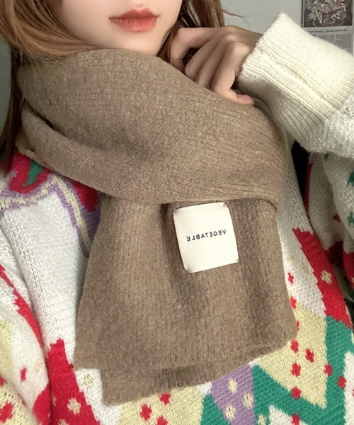 Miniministore(ミニミニストア)の「ニットマフラーカシミア風ネックウォーマー(マフラー・レディース・ワインレッド/ブルー/ダークグレー/イエロー/ミント/ブラウン/ピンク/ホワイト/ライトベージュ/ブラック/カーキ/グレー・FREE)」の22枚目の写真