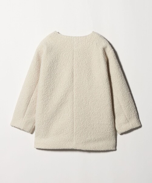 ボア ノーカラー ミドルカーディガン ＜A DAY IN THE LIFE