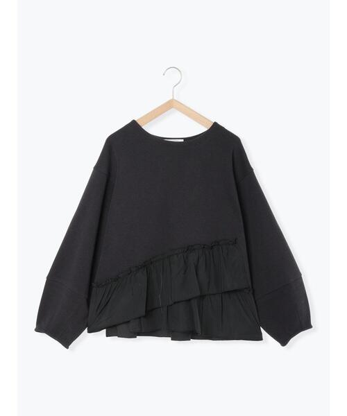 Samansa Mos2 blue(サマンサモスモスブルー)の「ペプラムドッキングプルオーバー(Tシャツ/カットソー・レディース・キナリ/ブラック/ベージュ・F)」の18枚目の写真
