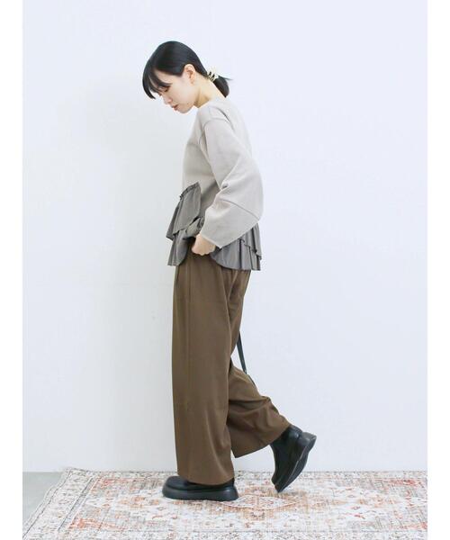 Samansa Mos2 blue(サマンサモスモスブルー)の「ペプラムドッキングプルオーバー(Tシャツ/カットソー・レディース・キナリ/ブラック/ベージュ・F)」の20枚目の写真