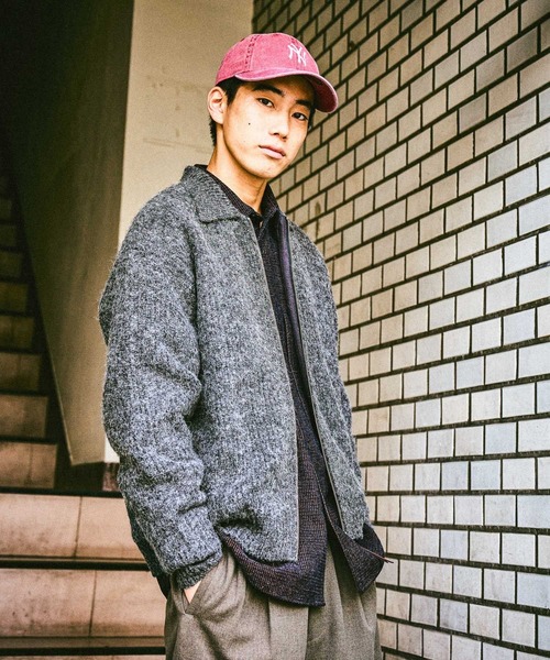 niko and...（ニコアンド）の「畦編みZIPニットカーディガン（カーディガン/ボレロ・メンズ・チャコール/ベージュ・LARGE/MEDIUM）」の5枚目の写真