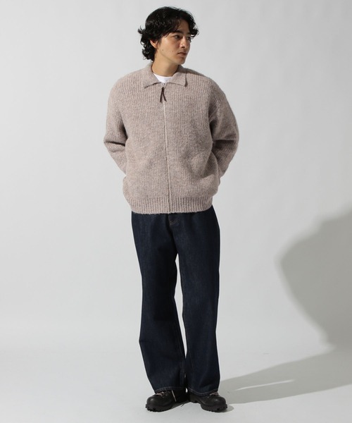 niko and...（ニコアンド）の「畦編みZIPニットカーディガン（カーディガン/ボレロ・メンズ・チャコール/ベージュ・LARGE/MEDIUM）」の10枚目の写真