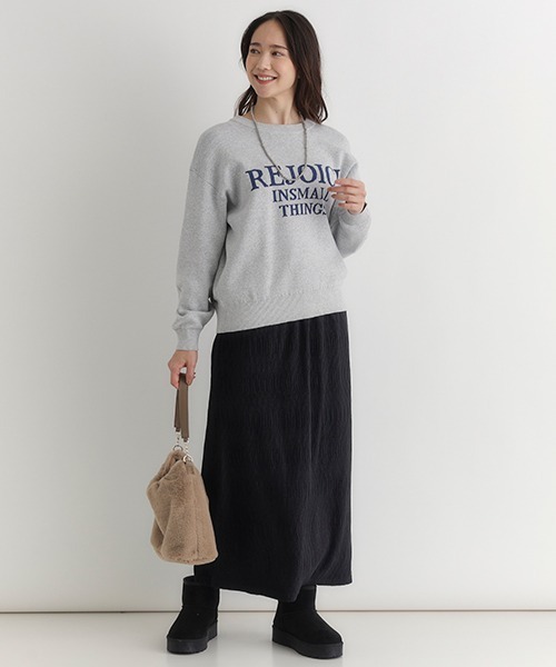 Right-on（ライトオン）の「【HONEYSUCKLE ROSE】ベロア楊柳タイトスカート（楊柳/ベロア/タイトスカート/洗練/シルエット）（スカート・レディース・オフホワイト/カーキブラウン/ブラック・S/M/L）」の21枚目の写真