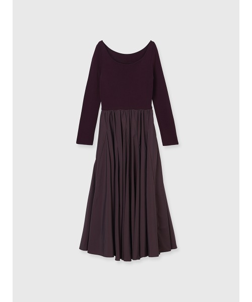 ニットドッキングフレアワンピース（ワンピース）｜anuans（ア