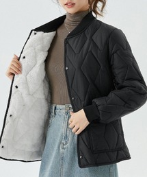 ONEP STAR（ワンピスター）の「ノーカラーキルティングジャケット（ダウンジャケット/コート）」