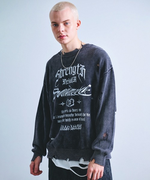 セール】ヴィンテージライク フェード加工 Y2K ロゴプリント ダメージ