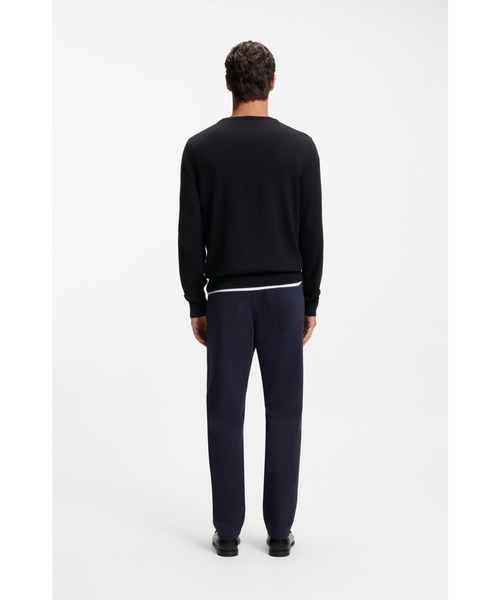 BOSS（ボス）の「コットンセーター ロゴエンブロイダリー（ニット/セーター・メンズ・ブラック/グレー・L/XXL/XL/S/XXXL/M）」の4枚目の写真
