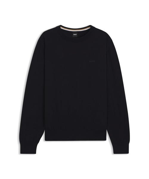 BOSS（ボス）の「コットンセーター ロゴエンブロイダリー（ニット/セーター・メンズ・ブラック/グレー・L/XXL/XL/S/XXXL/M）」の6枚目の写真