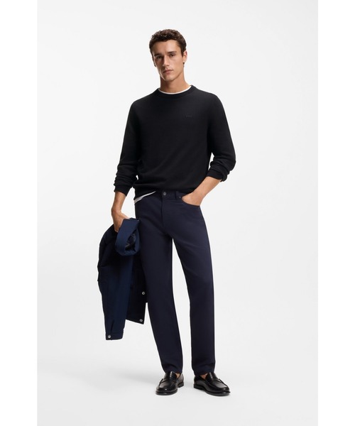 BOSS（ボス）の「コットンセーター ロゴエンブロイダリー（ニット/セーター・メンズ・ブラック/グレー・L/XXL/XL/S/XXXL/M）」の5枚目の写真