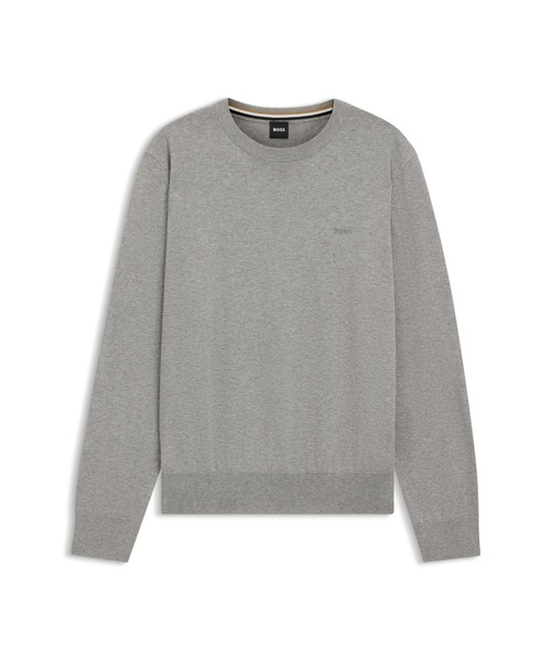 BOSS（ボス）の「コットンセーター ロゴエンブロイダリー（ニット/セーター・メンズ・ブラック/グレー・L/XXL/XL/S/XXXL/M）」の10枚目の写真