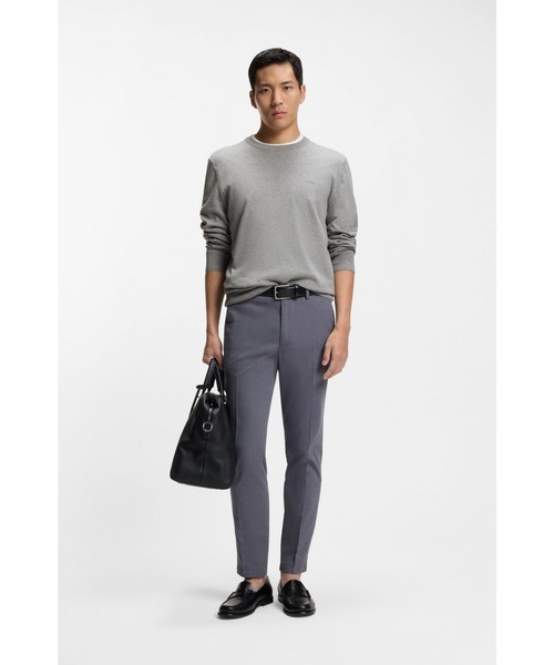 BOSS（ボス）の「コットンセーター ロゴエンブロイダリー（ニット/セーター・メンズ・ブラック/グレー・L/XXL/XL/S/XXXL/M）」の8枚目の写真