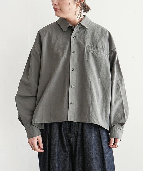 solamonat poche(ソラモナポッシェ)の「馬布ドルマンシャツ(その他アウター・レディース・グレー/ライトベージュ/ブラック・2.0)」の8枚目の写真