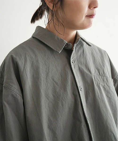 solamonat poche(ソラモナポッシェ)の「馬布ドルマンシャツ(その他アウター・レディース・グレー/ライトベージュ/ブラック・2.0)」の11枚目の写真