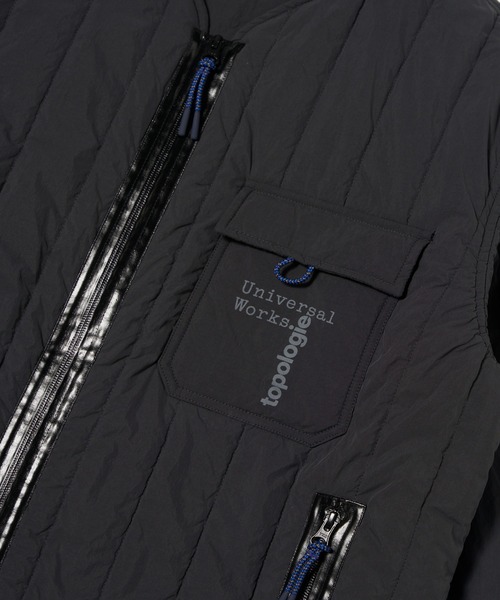 Universal Works（ユニバーサルワークス）の「Topologie X Universal Works Quilted Liner Jacket / Charcoal（ナイロンジャケット・レディース・チャコール・X-SMALL/SMALL/MEDIUM）」の5枚目の写真