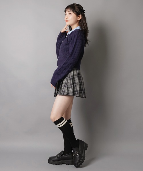 SPINNS（スピンズ）の「襟付き長袖ダブルジップカーディガン/エンブレム刺繍（カーディガン/ボレロ・レディース・アイボリー/ボルドー/ネイビー・ONESIZE）」の20枚目の写真