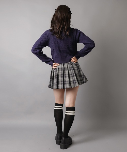 SPINNS（スピンズ）の「襟付き長袖ダブルジップカーディガン/エンブレム刺繍（カーディガン/ボレロ・レディース・アイボリー/ボルドー/ネイビー・ONESIZE）」の21枚目の写真