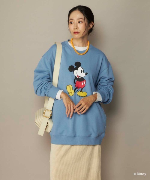 Disney(ディズニー)の「【oceanpacific/オーシャンパシフィック】ミッキー裏毛クルースウェット(スウェット・メンズ・チャコールグレー/ブルー/アイボリー・MEDIUM/LARGE/X-LARGE)」の1枚目の写真