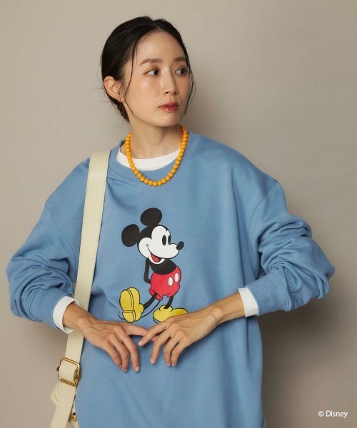 Disney(ディズニー)の「【oceanpacific/オーシャンパシフィック】ミッキー裏毛クルースウェット(スウェット・メンズ・チャコールグレー/ブルー/アイボリー・MEDIUM/LARGE/X-LARGE)」の9枚目の写真