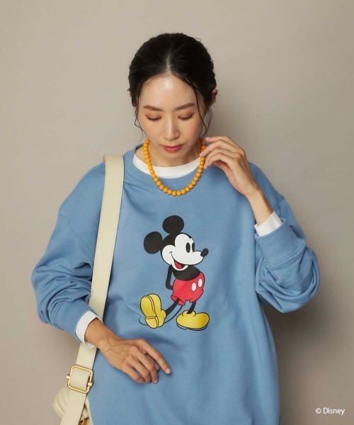 Disney(ディズニー)の「【oceanpacific/オーシャンパシフィック】ミッキー裏毛クルースウェット(スウェット・メンズ・チャコールグレー/ブルー/アイボリー・MEDIUM/LARGE/X-LARGE)」の10枚目の写真