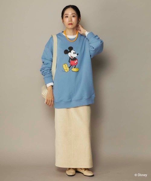 Disney(ディズニー)の「【oceanpacific/オーシャンパシフィック】ミッキー裏毛クルースウェット(スウェット・メンズ・チャコールグレー/ブルー/アイボリー・MEDIUM/LARGE/X-LARGE)」の4枚目の写真