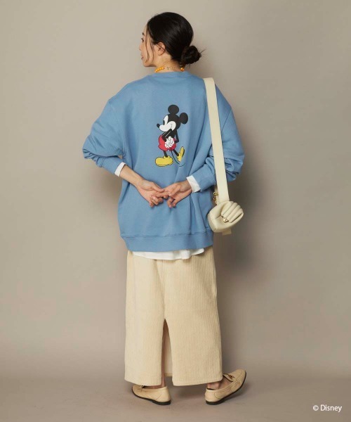 Disney(ディズニー)の「【oceanpacific/オーシャンパシフィック】ミッキー裏毛クルースウェット(スウェット・メンズ・チャコールグレー/ブルー/アイボリー・MEDIUM/LARGE/X-LARGE)」の6枚目の写真