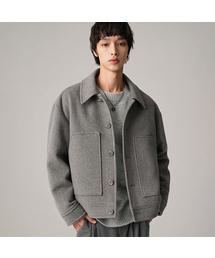 Fore Wool Collar Handmade Jacket GREY
