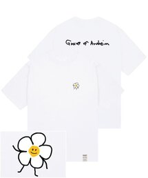 GRAVER（グレーバー）の「[UNISEX] DRAWING FLOWER BACK LOGO SHORT SLEEVE T-SHIRT_WHITE（Tシャツ/カットソー・メンズ）」