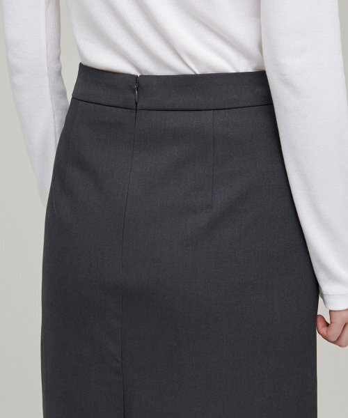MUSINSA STANDARD WOMAN(ムシンサスタンダードウーマン)の「レディースハイウエストロングスカート【グレー】(スカート・レディース・その他・SMALL/MEDIUM/LARGE/X-SMALL)」の3枚目の写真