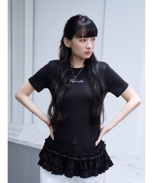 THE GREEN LAB（ザグリーンラボ）の「カンカンショートスリーブTシャツ[ブラック]（Tシャツ/カットソー・レディース・その他・FREE）」の4枚目の写真
