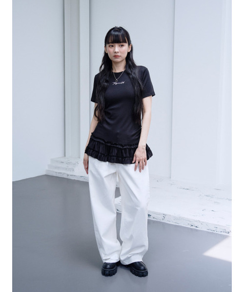 THE GREEN LAB（ザグリーンラボ）の「カンカンショートスリーブTシャツ[ブラック]（Tシャツ/カットソー・レディース・その他・FREE）」の6枚目の写真