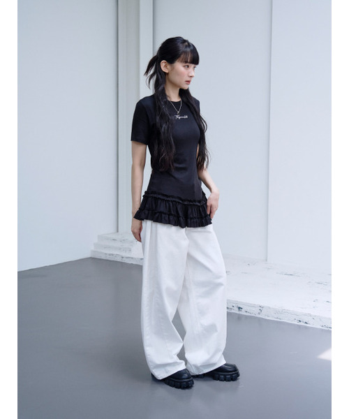 THE GREEN LAB（ザグリーンラボ）の「カンカンショートスリーブTシャツ[ブラック]（Tシャツ/カットソー・レディース・その他・FREE）」の7枚目の写真