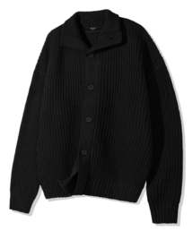 TRILLION（トリリオン）の「Washable High Neck Button Up Collar Cardigan Knit (BLACK)（カーディガン/ボレロ）」