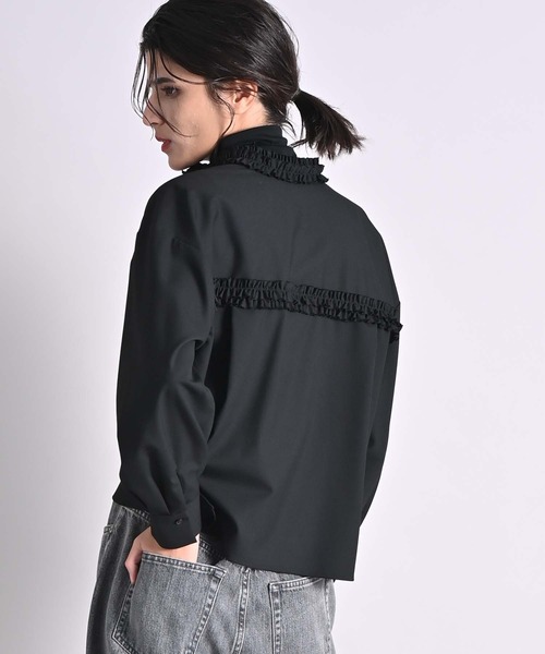 RAW FUDGE（ローファッジ）の「フリルラインブラウス（シャツ/ブラウス・レディース・ブラック/チャコールグレー・M）」の10枚目の写真
