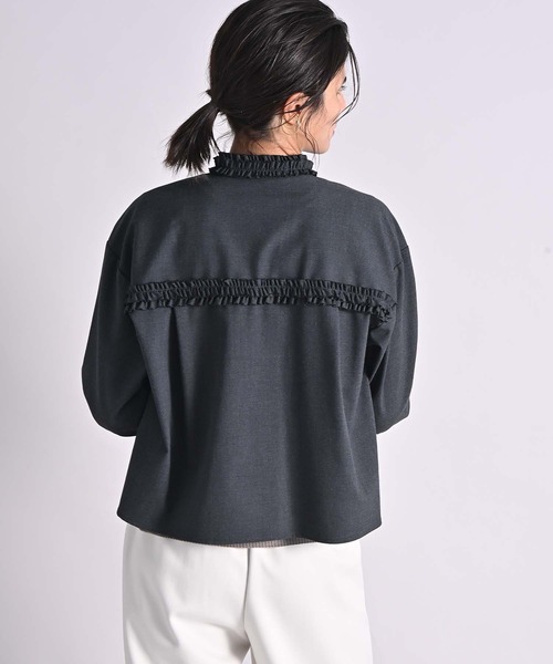 RAW FUDGE（ローファッジ）の「フリルラインブラウス（シャツ/ブラウス・レディース・ブラック/チャコールグレー・M）」の15枚目の写真