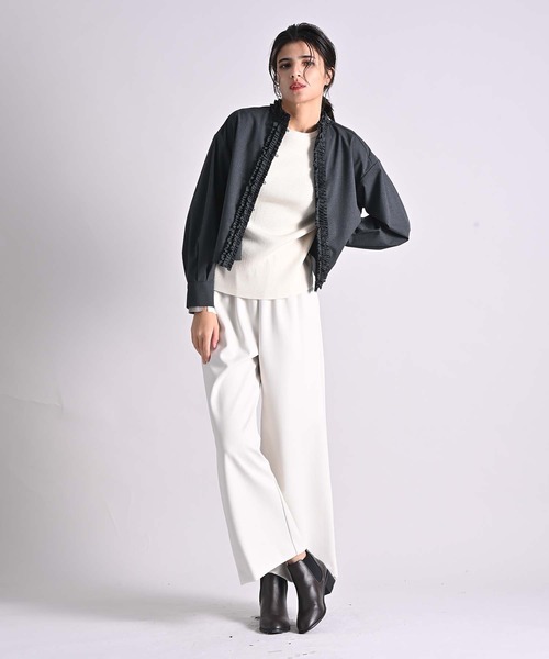 RAW FUDGE（ローファッジ）の「フリルラインブラウス（シャツ/ブラウス・レディース・ブラック/チャコールグレー・M）」の17枚目の写真