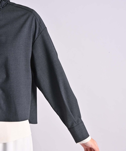 RAW FUDGE（ローファッジ）の「フリルラインブラウス（シャツ/ブラウス・レディース・ブラック/チャコールグレー・M）」の20枚目の写真