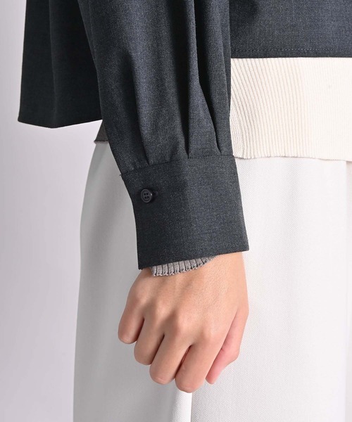 RAW FUDGE（ローファッジ）の「フリルラインブラウス（シャツ/ブラウス・レディース・ブラック/チャコールグレー・M）」の21枚目の写真