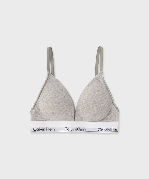 Calvin Klein(カルバン・クライン)の「Calvin Klein LGHT LINED TRIANGLE / QF5650 夏服(スポーツブラ・レディース・グレー/ブラック・XS/S/M/L)」の2枚目の写真