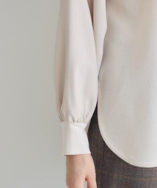 KATHARINE ROSS（キャサリンロス）の「【KATHARINE ROSS】モックネックダンボールプルオーバー（Tシャツ/カットソー・レディース・チャコールグレー/ベージュ・MEDIUM）」の20枚目の写真