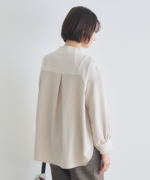 KATHARINE ROSS（キャサリンロス）の「【KATHARINE ROSS】モックネックダンボールプルオーバー（Tシャツ/カットソー・レディース・チャコールグレー/ベージュ・MEDIUM）」の16枚目の写真