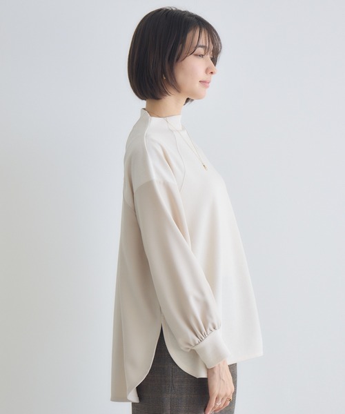 KATHARINE ROSS（キャサリンロス）の「【KATHARINE ROSS】モックネックダンボールプルオーバー（Tシャツ/カットソー・レディース・チャコールグレー/ベージュ・MEDIUM）」の15枚目の写真