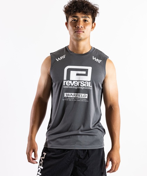 reversal.dogi.design.works（リバーサル・ドーギ・デザイン・ワークス）の「＜reversal/リバーサル＞Warfield SLEEVELESS（Tシャツ/カットソー・メンズ・ブルー/グレー/ネイビー/ブラック・LARGE/X-LARGE/XX-LARGE/MEDIUM）」の3枚目の写真