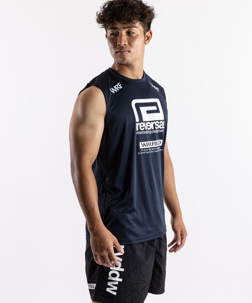 reversal.dogi.design.works（リバーサル・ドーギ・デザイン・ワークス）の「＜reversal/リバーサル＞Warfield SLEEVELESS（Tシャツ/カットソー・メンズ・ブルー/グレー/ネイビー/ブラック・LARGE/X-LARGE/XX-LARGE/MEDIUM）」の9枚目の写真